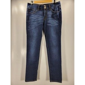 Kancan Skinny jeans Measure 15x31 Dark Wash Style KC7097SD Stretch Cut #4836